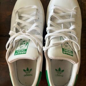 Adidas White and Green Stan Smith Sneakers ladies size 6.5